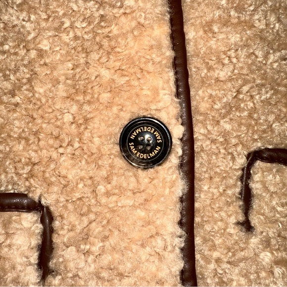 Sam Edelman Women’s size M Piped Teddy coat in Sand - Picture 3 of 12